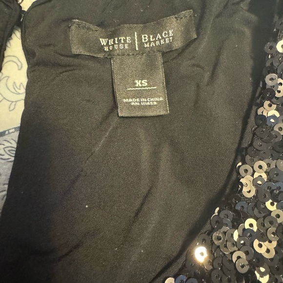Black sequin dress from White House Black Market  size XS. Excellent condition. - Picture 2 of 3